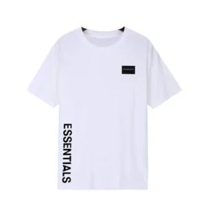 Essentials-Side-Print-Logo-White-T-Shirt