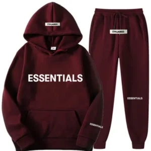 Maroon Essential Spring Hooded Tracksuit