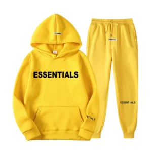 Yellow-Essential-Spring-Hooded-Tracksuit